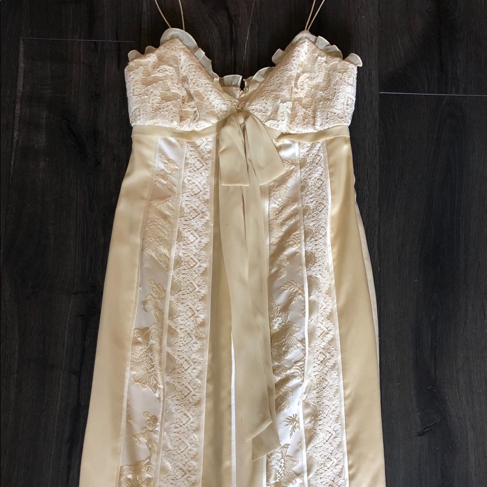 Kay Unger off white dress